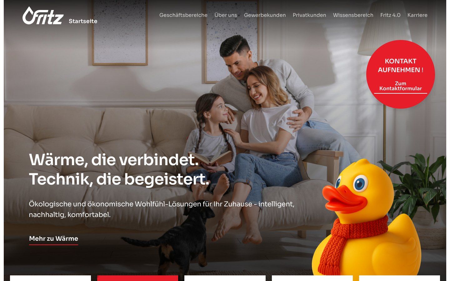 Startseite von Fritz