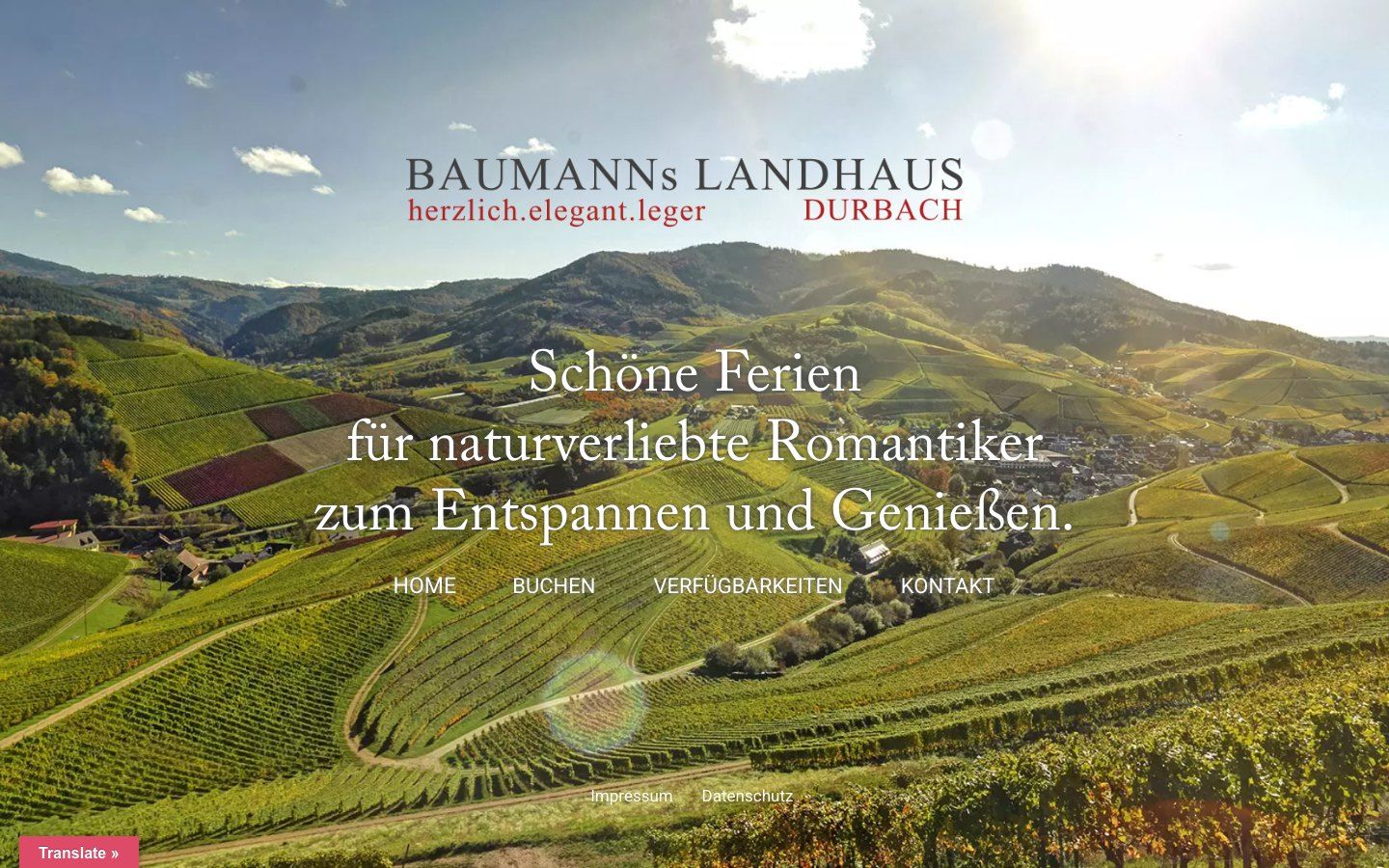 Startseite von Baumanns Landhaus