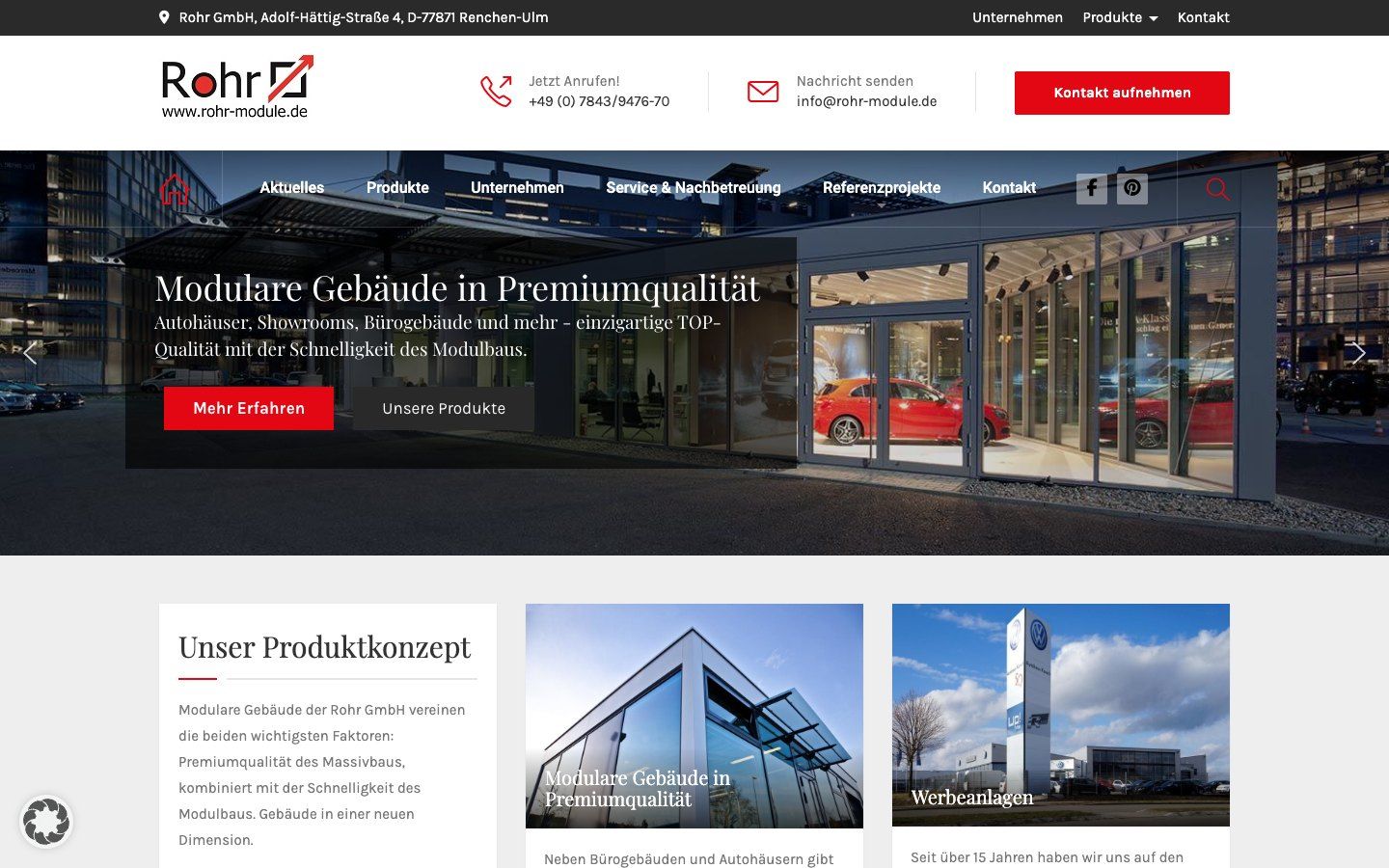 Startseite von Rohr GmbH